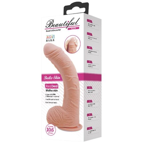 BEAUTIFUL ENCOUNTER ALEX LIFELIKE SKIN DILDO 27 CM