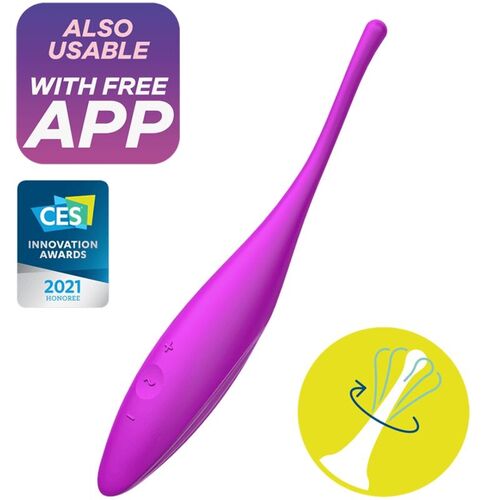 SATISFYER TWIRLING JOY ESTIMULADOR CLITORIS - FUCSIA