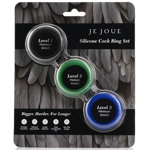 JE JOUE SILICONE SET ANILLOS PENE DE SILICONA