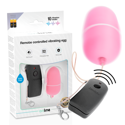 ONLINE- HUEVO VIBRADOR CON MANDO CONTROL REMOTO ROSA