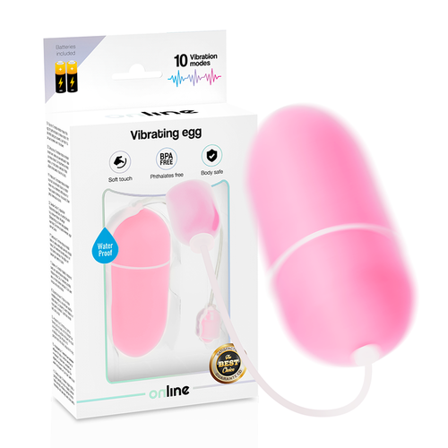 ONLINE- HUEVO VIBRADOR WATERPROOF ROSA