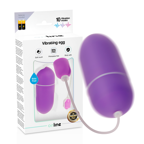 ONLINE- HUEVO VIBRADOR WATERPROOF LILA