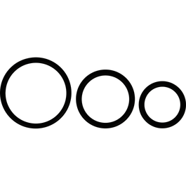 OHMAMA - SET VAN 3 ZWARTE SILICONEN RINGEN