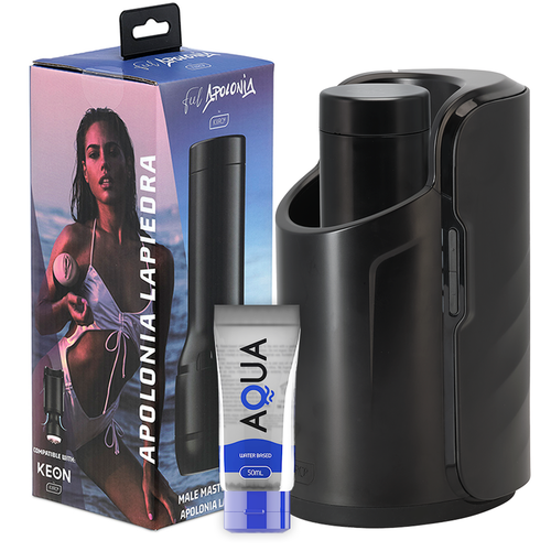 KIIROO - KEON + FEEL STROKER APOLONIA LAPIEDRA + LUBRICANTE AQUA QUALITY 50 ML