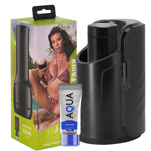 KIIROO - KEON + ALEXIS FAWX STROKER + LUBRICANTE AQUA QUALITY 50 ML