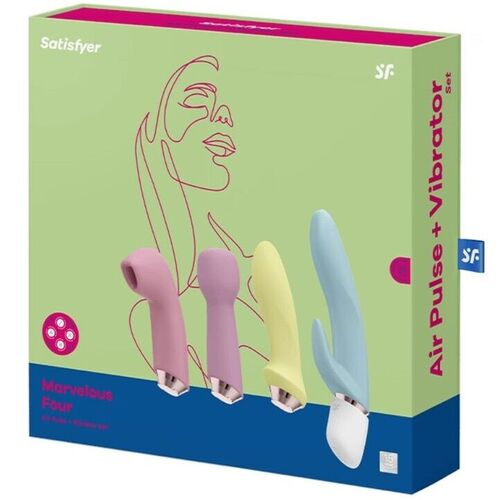 SATISFYER - MARVELOUS FOUR SET VIBRADOR & SUCCIONADOR