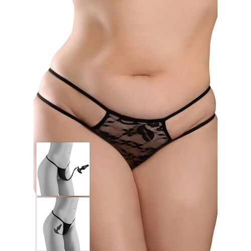 HOOK UP PANTIES - CROTCHLESS PLEASURE PEARLS XL-2XL