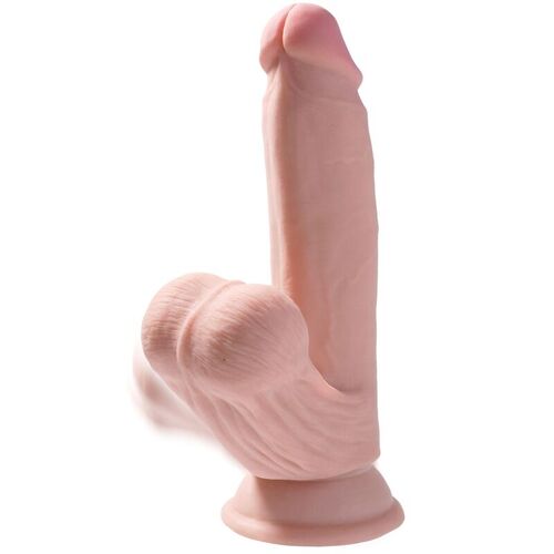 KING COCK - PLUS 3D DILDO SWINGING BALLS 15.2 CM NATURAL