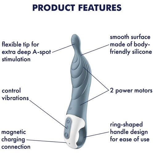 SATISFYER A-MAZING 2 VIBRADOR PUNTO A - GRIS