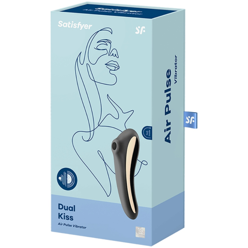 SATISFYER DUAL KISS ESTIMULADOR CLITORIS - NEGRO