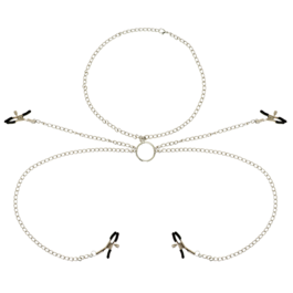 OHMAMA FETISH 4 MORSETTI PER CAPEZZOLI CON COLLANA A CATENA