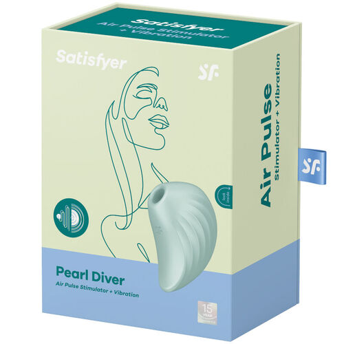 SATISFYER PEARL DIVER ESTIMULADOR Y VIBRADOR - VERDE