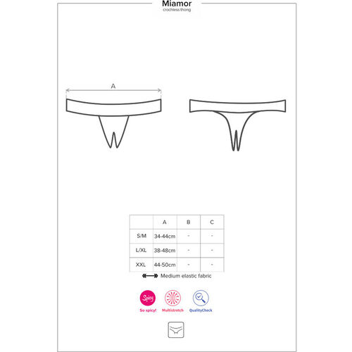 OBSESSIVE - MIAMOR PANTIES CON ABERTURA L/XL