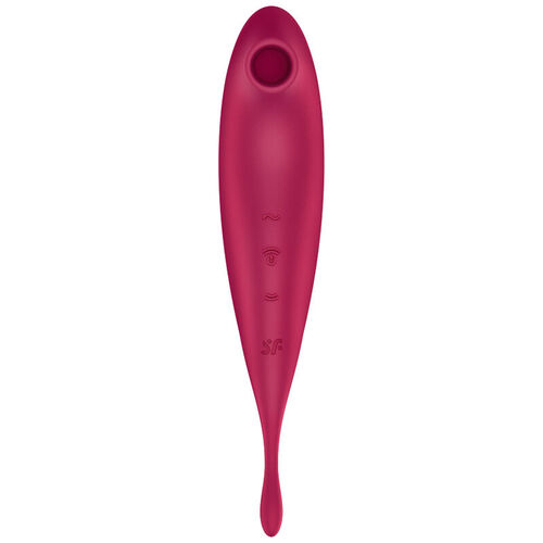 SATISFYER TWIRLING PRO+ ESTIMULADOR Y VIBRADOR - ROJO