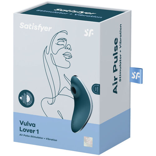 SATISFYER VULVA LOVER 1 ESTIMULADOR Y VIBRADOR - AZUL