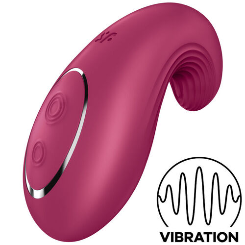 SATISFYER DIPPING DELIGHT VIBRADOR LAY-ON - ROJO