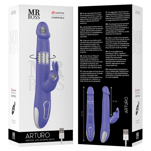 MR BOSS ARTURO VIBRATOR & ROTATOR COMPATIBLE CON WATCHME WIRELESS TECHNOLOGY