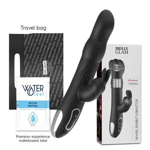 BRILLY GLAM MOEBIUS RABBIT VIBRATOR & ROTATOR COMPATIBLE CON WATCHME WIRELESS TECHNOLOGY