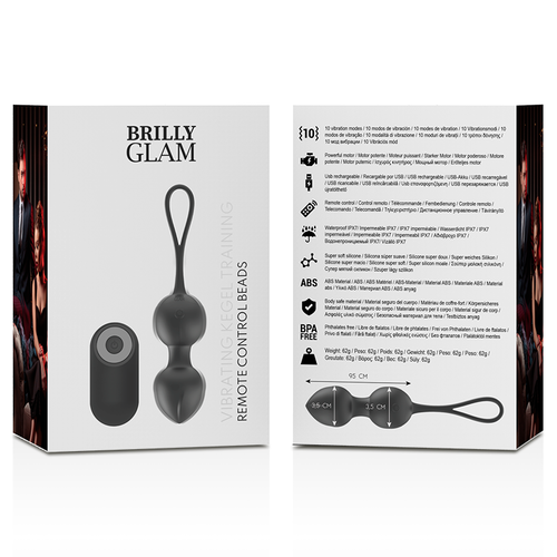 BRILLY GLAM VIBRATING KEGEL BEADS CONTROL REMOTO