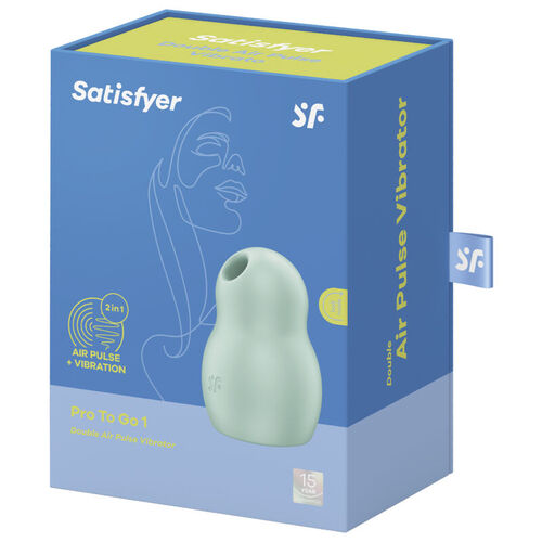 SATISFYER PRO TO GO 1 ESTIMULADOR Y VIBRADOR DOBLE - VERDE