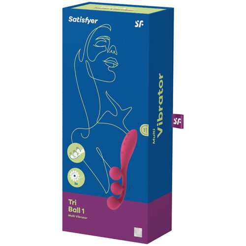 SATISFYER TRI BALL 1 MULTI VIBRADOR - ROJO