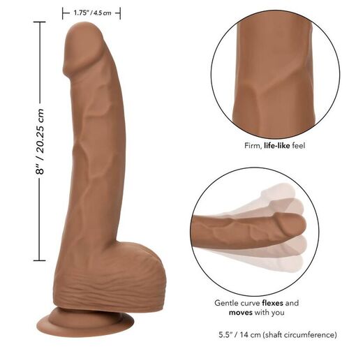 CALIFORNIA EXOTICS SILICONE STUDS 20,32 CM BROWN