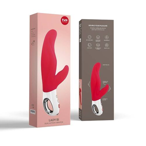 FUN FACTORY - LADY BI DUAL RABBIT VIBRADOR INDIA RED