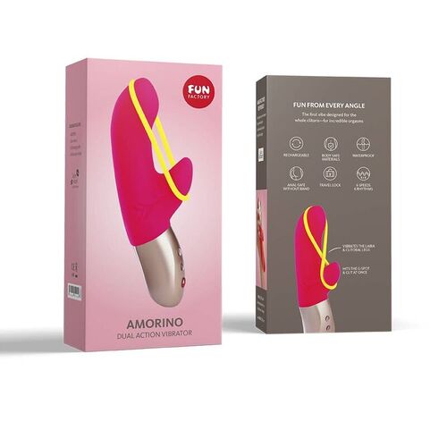 FUN FACTORY - AMORINO MINI VIBRADOR PINK & NEON YELLOW