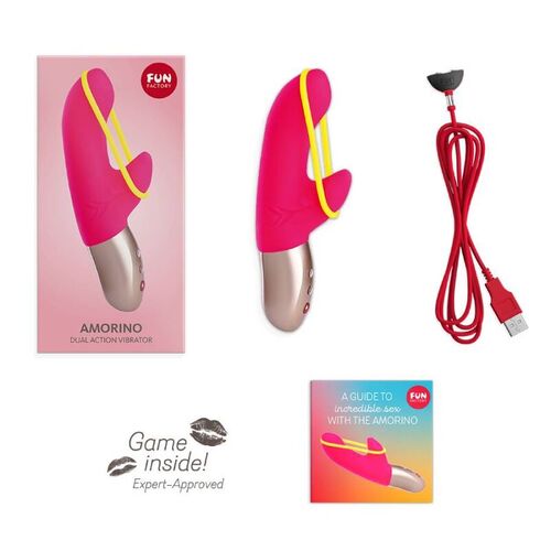 FUN FACTORY - AMORINO MINI VIBRADOR PINK & NEON YELLOW