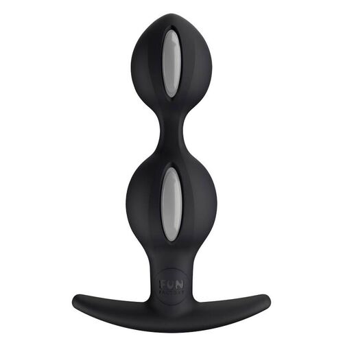 FUN FACTORY - B BALLS DUO ANAL PLUG WITH MOTION GREY NEGRO