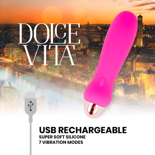 DOLCE VITA - VIBRADOR RECARGABLE FIVE ROSA 7 VELOCIDADES