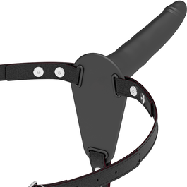 FETISH SUBMISSIVE HARNESS - SCHWARZES SILIKON 15 CM