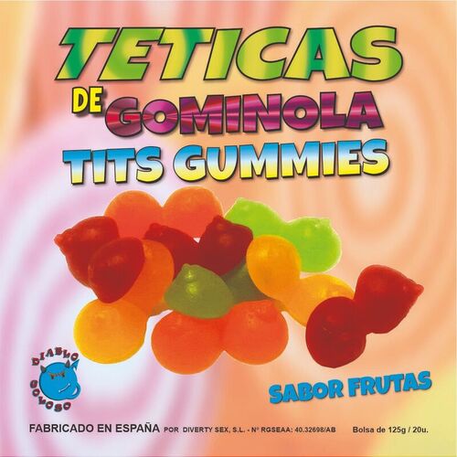 DIABLO GOLOSO - TETICAS DE GOMINOLA SURTIDAS BRILLO /es/pt/en/fr/it/