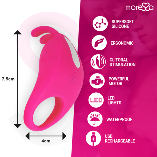 MORESSA - BRAD PREMIUM SILICONE RECARGABLE ROSA