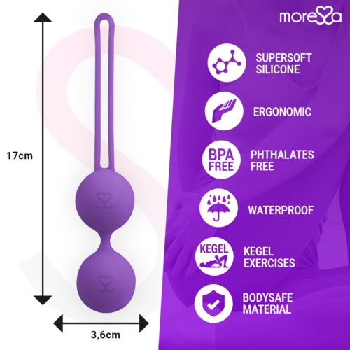 MORESSA - OSIAN THREE ENTRENAMIENTO SUELO PELVICO 85 gr PREMIUM SILICONA LILA