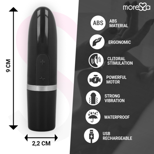 MORESSA - IVY MASAJEADOR SIMULADOR LABIAL DE VIAJE NEGRO