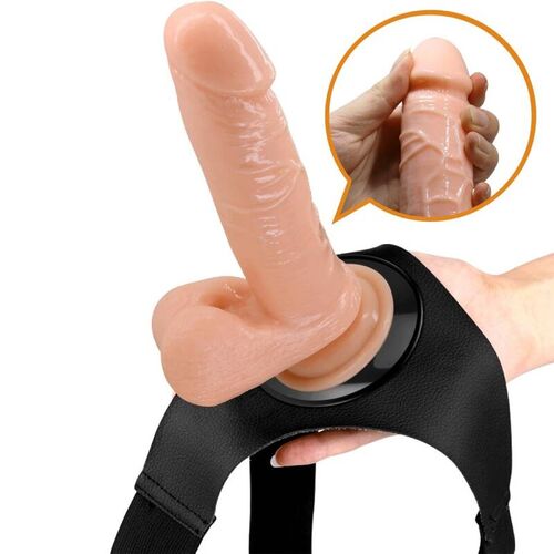 PRETTY LOVE - HARNESS BRIEFS ARNÉS UNIVERSAL CON DILDO TOM 20 CM NATURAL