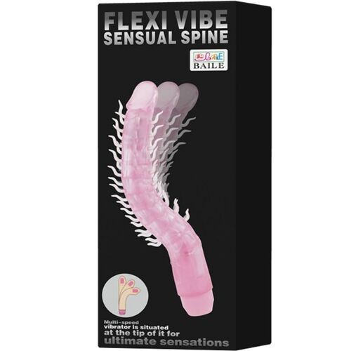 FLEXI VIBE SENSUAL SPINE BENDABLE VIBRATING DILDO 23.5 CM