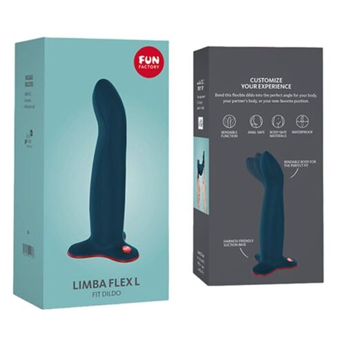 FUN FACTORY - LIMBA DILDO FLEX L VELVET BLUE