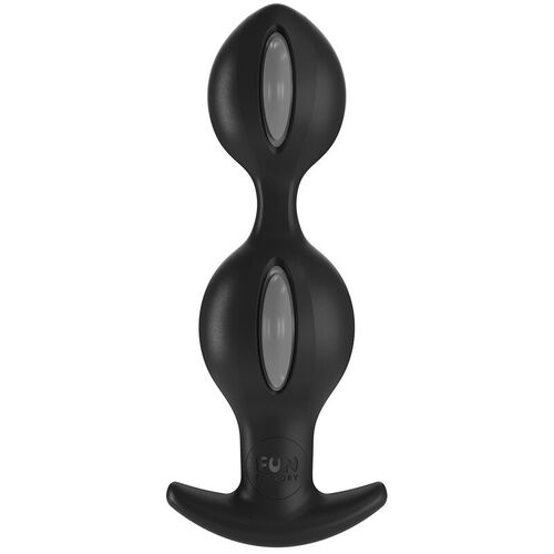 FUN FACTORY - B BALLS DUO ANAL PLUG WITH MOTION GREY NEGRO