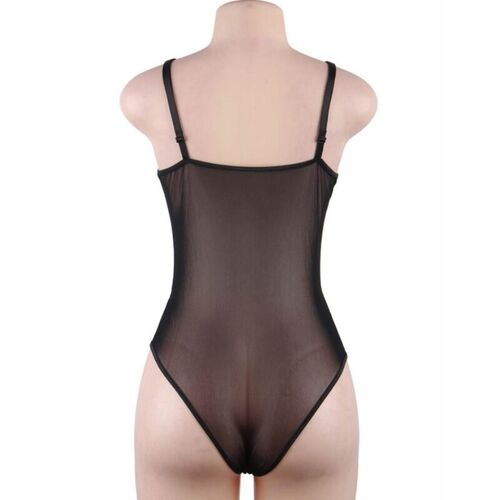 QUEEN LINGERIE TEDDY ENCAJE NEGRO L/XL