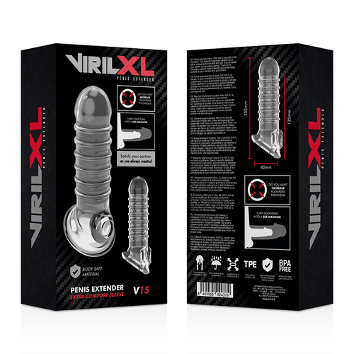 VIRILXL - EXTENSION Y FUNDA  DE PENE  V15 TRANSPARENTE