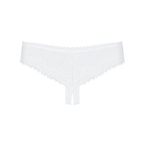 OBSESSIVE - ALABASTRA THONG CON ABERTURA BLANCO S/M