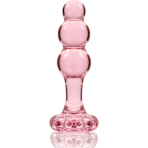 NEBULA SERIES BY IBIZA - MODELO 1 PLUG CRISTAL BOROSILICATO 10.7 X 3 CM ROSA