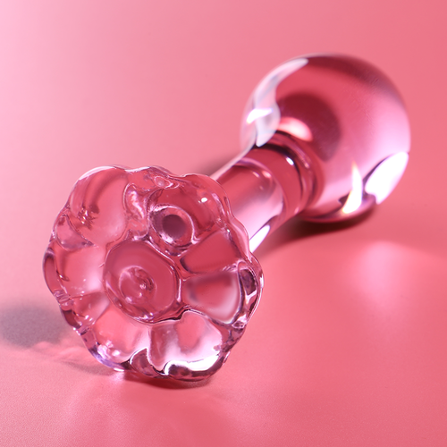NEBULA SERIES BY IBIZA - MODELO 2 PLUG CRISTAL BOROSILICATO ROSA 11 CM -O- 3.5 CM