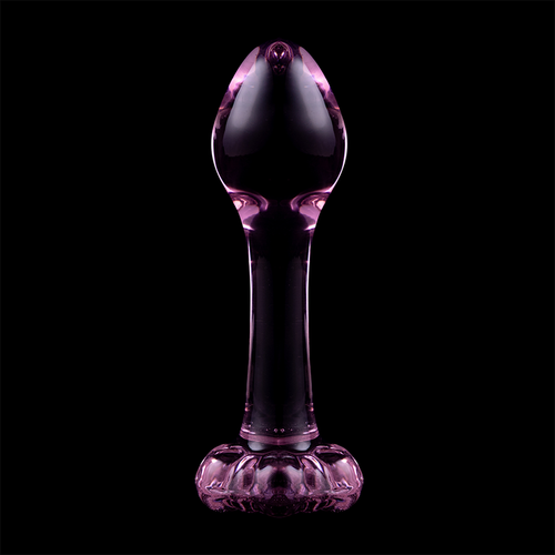 NEBULA SERIES BY IBIZA - MODELO 2 PLUG CRISTAL BOROSILICATO ROSA 11 CM -O- 3.5 CM