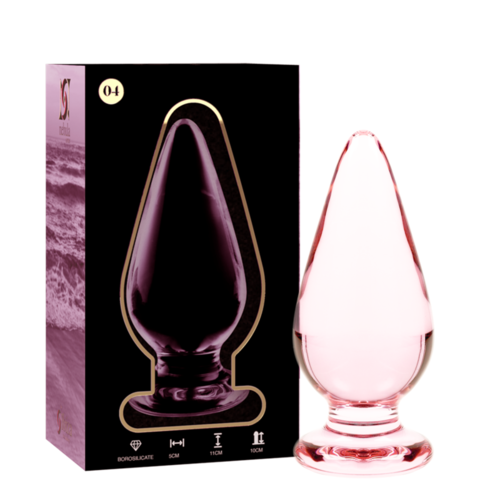 NEBULA SERIES BY IBIZA - MODELO 4 PLUG CRISTAL BOROSILICATO ROSA 11 CM -O- 5 CM