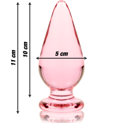 NEBULA SERIES BY IBIZA - MODELO 4 PLUG CRISTAL BOROSILICATO ROSA 11 CM -O- 5 CM