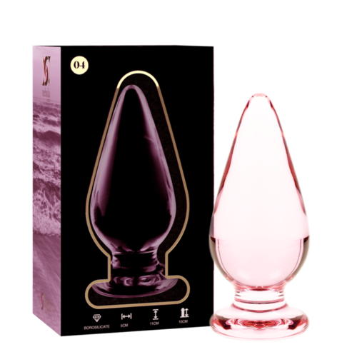 NEBULA SERIES BY IBIZA - MODELO 4 PLUG CRISTAL BOROSILICATO 11 X 5 CM ROSA