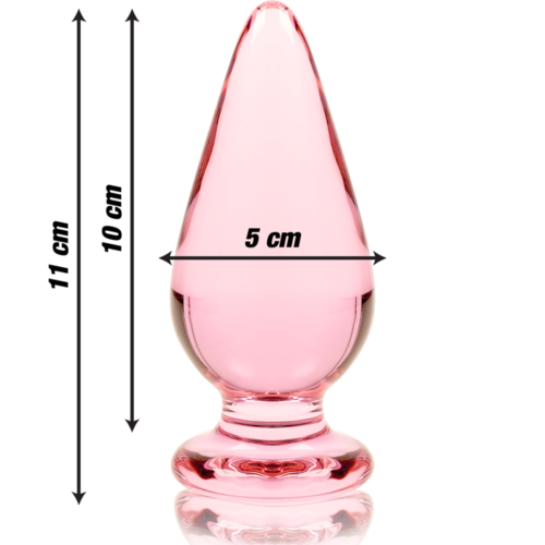 NEBULA SERIES BY IBIZA - MODELO 4 PLUG CRISTAL BOROSILICATO 11 X 5 CM ROSA